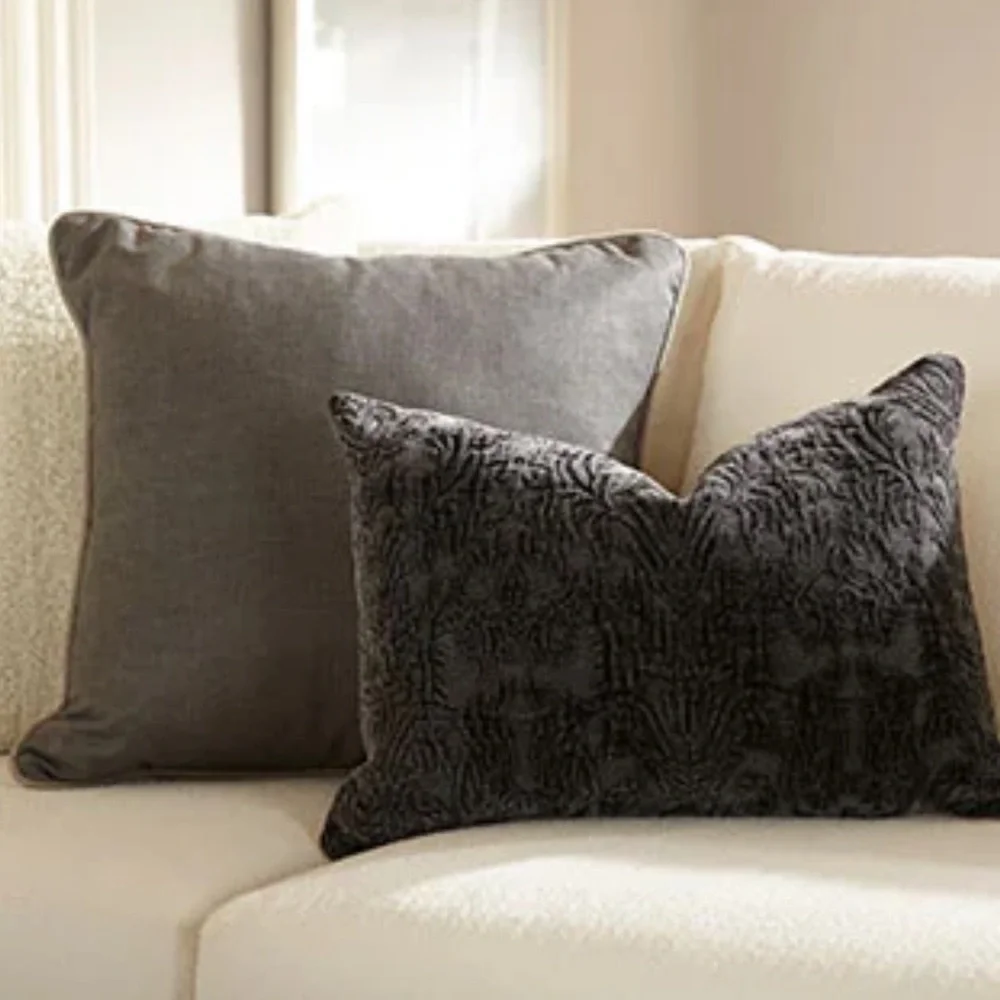 C13 Ethan‎ Allen 2 Pillow Wool Covers Cream Brown